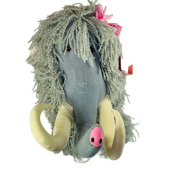 New! Vintage Kicks Kamar Mogul Jr yarn hair plush mammoth elephant - Picture 2 of 16
